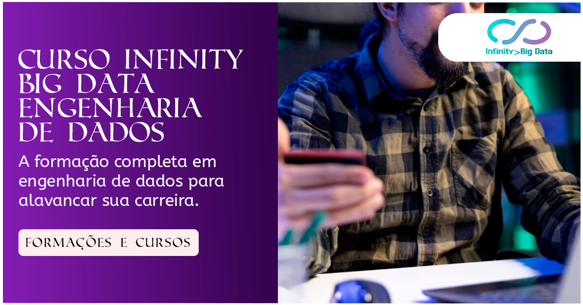 Banner do curso Infinity Big Data com destaque para Engenharia de Dados e certificado incluso